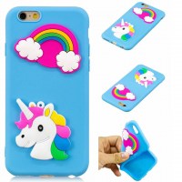 iphone 6  blue rainbow horse  case